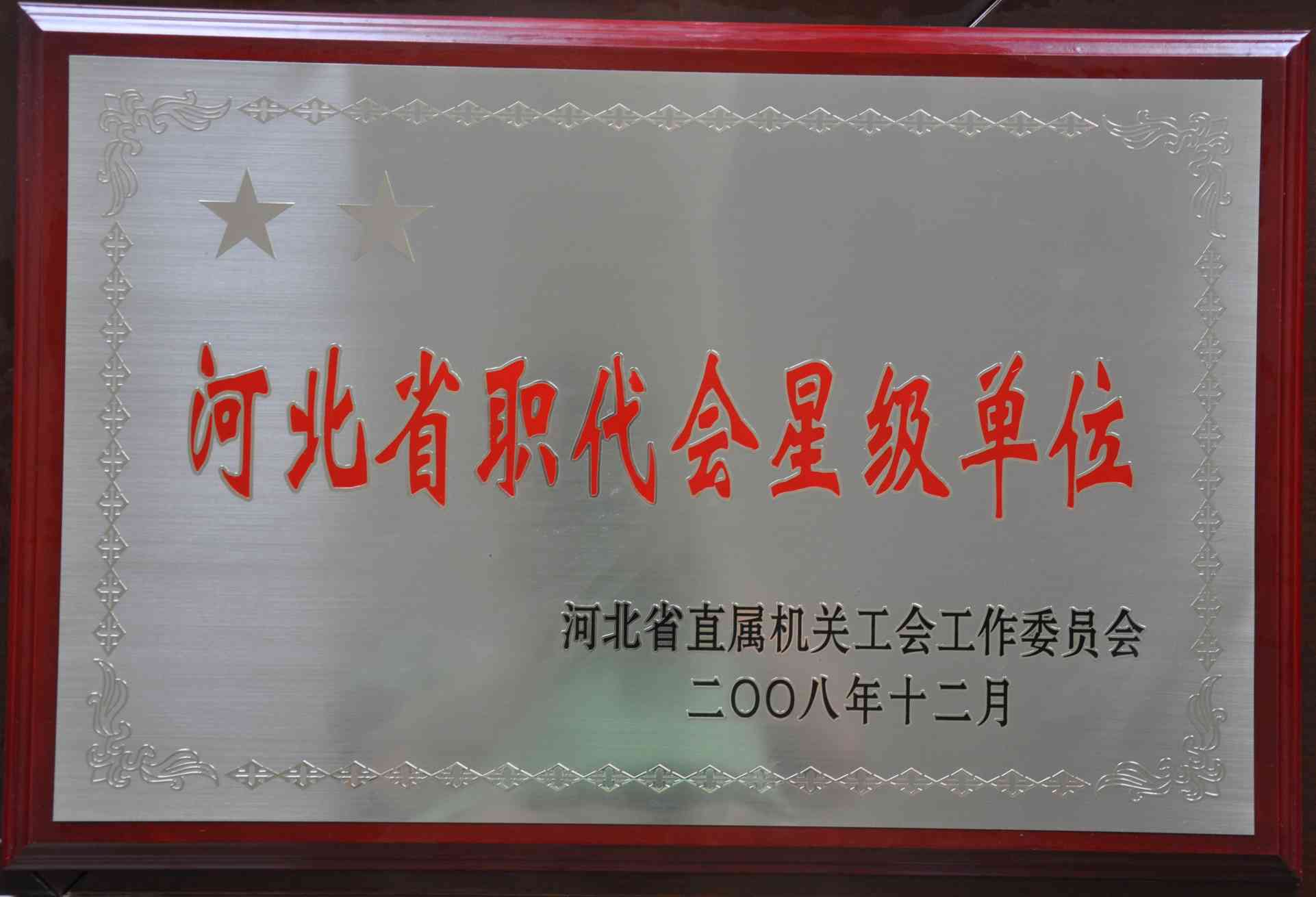 2008年省直职代会星级单位